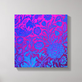 Vibrant, ombre, art nouveau, William Morris, paars Canvas Afdruk