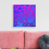 Vibrant, ombre, art nouveau, William Morris, paars Canvas Afdruk (Insitu (Woonkamer))