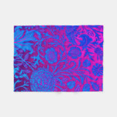 Vibrant, ombre, art nouveau, William Morris, paars Fleece Deken (Voorkant (Horizontaal))
