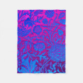 Vibrant, ombre, art nouveau, William Morris, paars Fleece Deken (Voorkant)