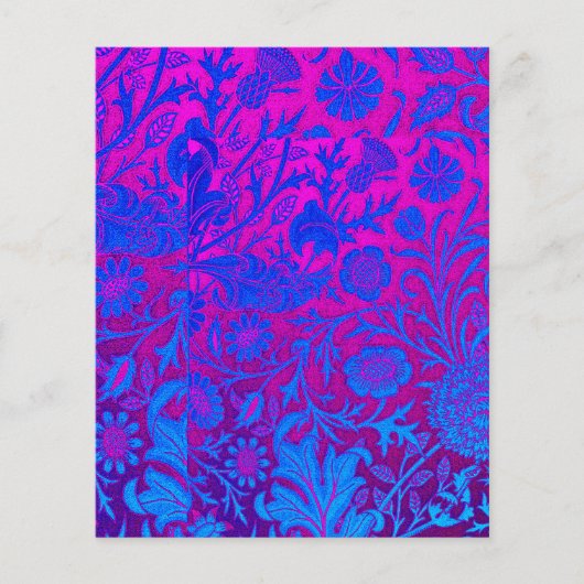 Vibrant, ombre, art nouveau, William Morris, paars Flyer (Voorkant)