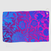 Vibrant, ombre, art nouveau, William Morris, paars Golfhanddoek (Horizontaal)