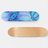 Vibrant Ombre Blue Roze Abstracte kunst Persoonlijk Skateboard (Horizontaal)