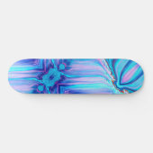 Vibrant Ombre Blue Roze Abstracte kunst Persoonlijk Skateboard (Horizontaal)