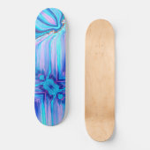 Vibrant Ombre Blue Roze Abstracte kunst Persoonlijk Skateboard (Voorkant)