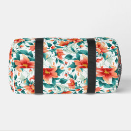 Vibrant Orange Floral Garden Pattern - Elegant Tea Plunjezak