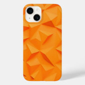 Vibrant Orange Geometric iPhone Case Stylish Matte (Achterkant)