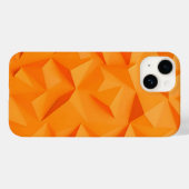 Vibrant Orange Geometric iPhone Case Stylish Matte (Achterkant (horizontaal))