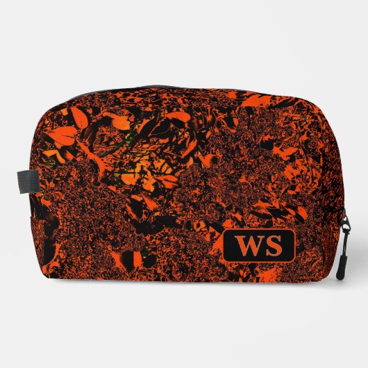 Vibrant Orange Monogram Toiletry Bag  Toilettasje (Voorkant)