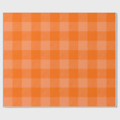 Vibrant Orange & Pale Orange Autumn Buffalo Plaid Cadeaupapier (Vlak)