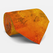 Vibrant Orange to Golden Gradient Abstract Texture Stropdas (Opgerold)