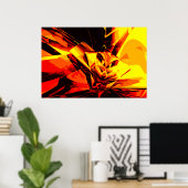 Vibrant Oranje Abstract Poster (Thuiskantoor)