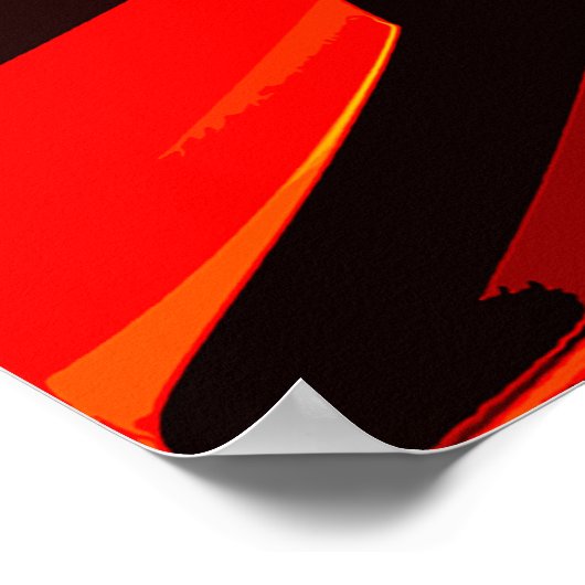 Vibrant Oranje Abstract Poster (Hoek)