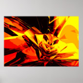 Vibrant Oranje Abstract Poster (Voorkant)