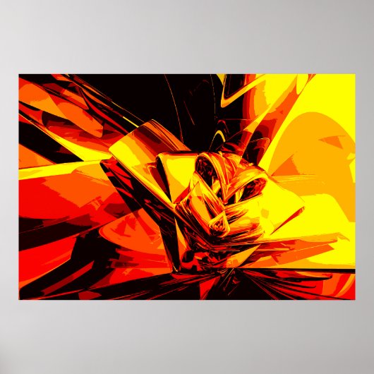 Vibrant Oranje Abstract Poster (Voorkant)