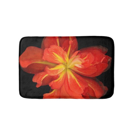 Vibrant Oranje Begonia Macro Badmat (Voorkant)