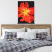 Vibrant Oranje Begonia Macro Canvas Afdruk (Insitu (Slaapkamer))