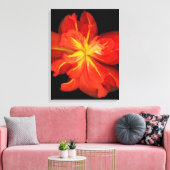 Vibrant Oranje Begonia Macro Canvas Afdruk (Insitu (Woonkamer))