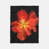 Vibrant Oranje Begonia Macro Fleece Deken (Voorkant)