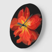 Vibrant Oranje Begonia Macro Grote Klok (Hoek)