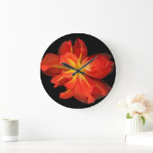 Vibrant Oranje Begonia Macro Grote Klok (Huis)