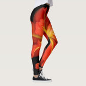 Vibrant Oranje Begonia Macro Leggings (Rechts)