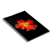Vibrant Oranje Begonia Macro Notitieboek (Rechterzijde)