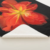 Vibrant Oranje Begonia Macro Sherpa Deken (3/4)