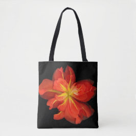Vibrant Oranje Begonia Macro Tote Bag