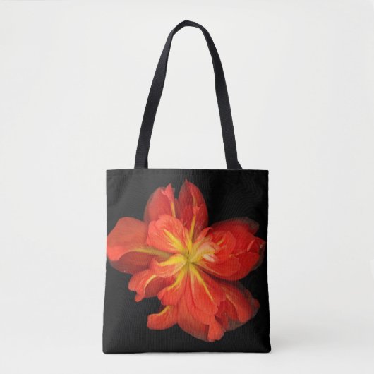 Vibrant Oranje Begonia Macro Tote Bag (Voorkant)