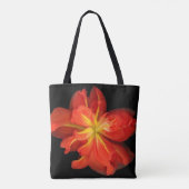 Vibrant Oranje Begonia Macro Tote Bag (Achterkant)