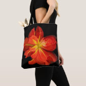 Vibrant Oranje Begonia Macro Tote Bag (Dichtbij)