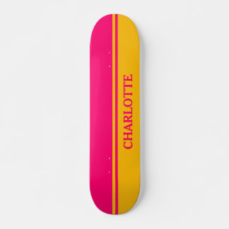 Vibrant Oranje en warm roze Persoonlijk Skateboard