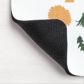 Vibrant Oranje Green Dandelion Flowers Monogram Muismat (Hoek)