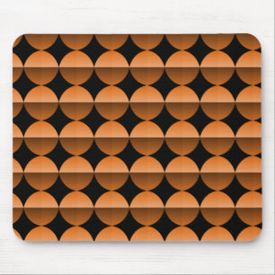 Vibrant Oranje Retro Flair Mousepad Muismat