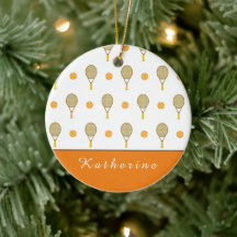 Vibrant Oranje Tennis Fun Persoonlijk afspeelappar