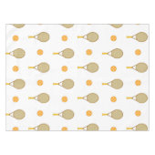 Vibrant Oranje Tennis Fun Persoonlijk afspeelappar Tafelkleed (Voorkant (Horizontaal))