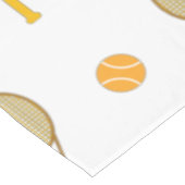 Vibrant Oranje Tennis Fun Persoonlijk afspeelappar Tafelkleed (Gekanteld)