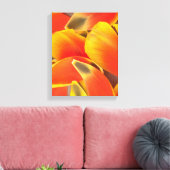 Vibrant Oranje Tulp Flower Petals Foto Canvas Afdruk (Insitu (Woonkamer))