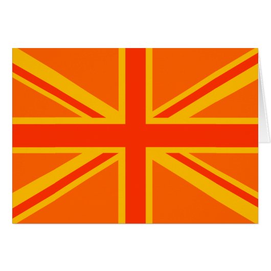 Vibrant Oranje Union Jack British Flag Swag (Voorkant Horizontaal)