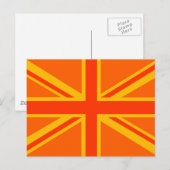 Vibrant Oranje Union Jack British Flag Swag Briefkaart (Voorkant / Achterkant)