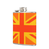 Vibrant Oranje Union Jack British Flag Swag Heupfles (Links)
