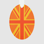 Vibrant Oranje Union Jack British Flag Swag Ornament (voorkant)
