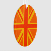 Vibrant Oranje Union Jack British Flag Swag Ornament (voorkant)