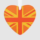 Vibrant Oranje Union Jack British Flag Swag Ornament (voorkant)