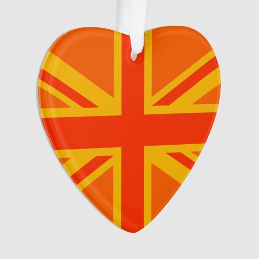 Vibrant Oranje Union Jack British Flag Swag Ornament (voorkant)