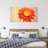 Vibrant Oranje zonnebloem Canvas Afdruk (Insitu (Slaapkamer))
