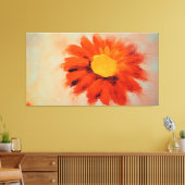 Vibrant Oranje zonnebloem Canvas Afdruk (Insitu (Woonkamer))