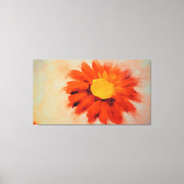 Vibrant Oranje zonnebloem Canvas Afdruk