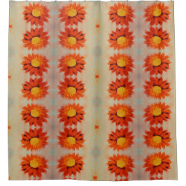 Vibrant Oranje zonnebloem Douchegordijn